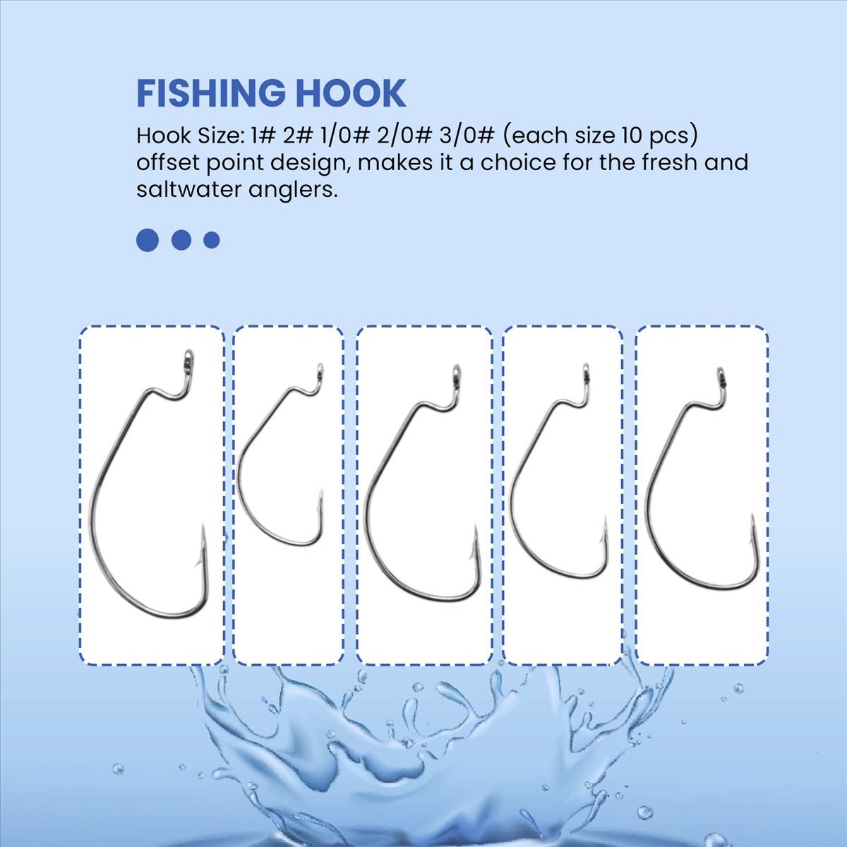 Fishing Hook Box - AD45 51Pcs Fishing Hooks High Carbon