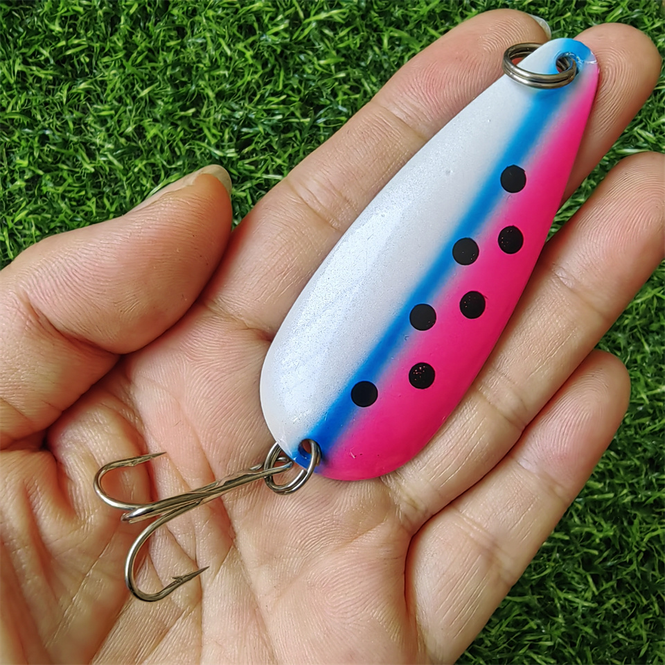 1PCS Spinner Spoon Lure 27G 19 - Fishing Hook Treble 评论和价格