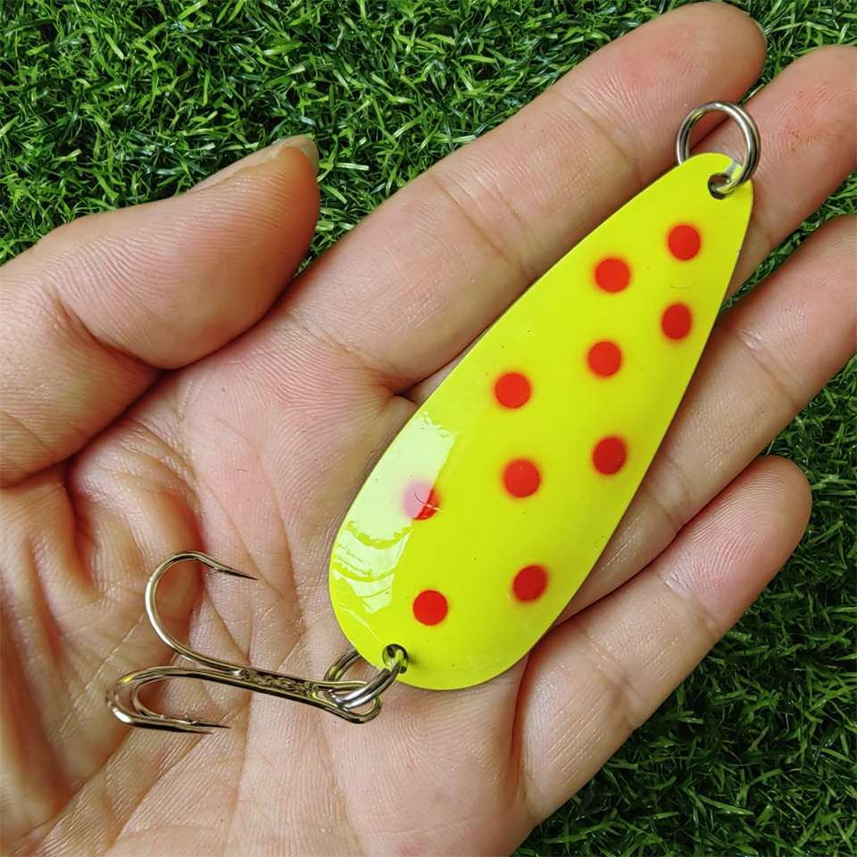 1PCS Spinner Spoon Lure 27G 19 - Fishing Hook Treble 评论和价格