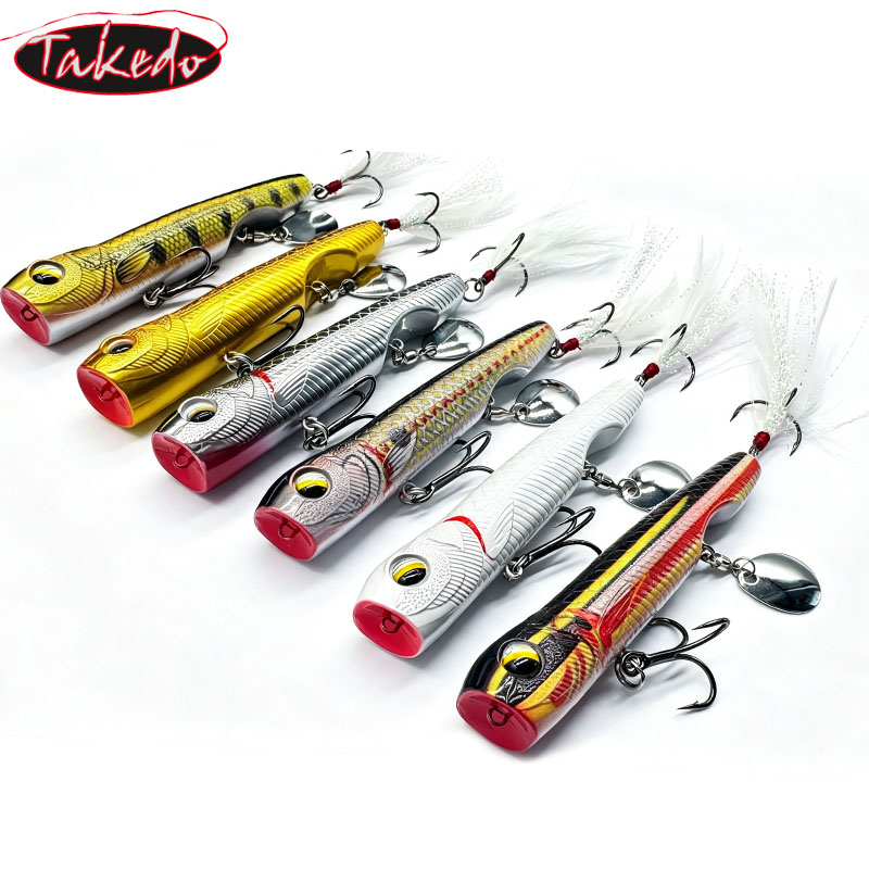 TAKEDO 10G Top Water Popper Fi - Fishing Hook Treble 评论和价格
