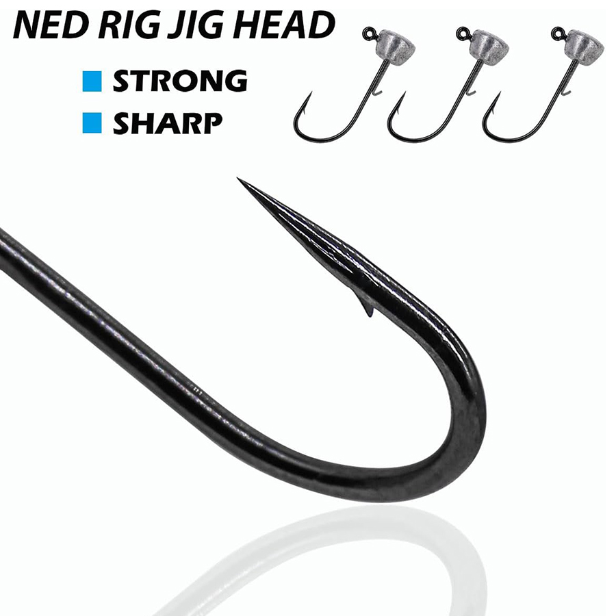 Mushroom Head Fishing Rigs Jig - Fishing Hook Weedless 评论和价格
