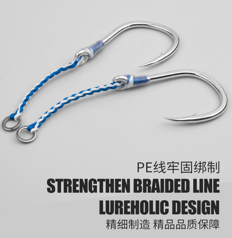 2pcs/bag High Carbon Steel Slo - Fishing Hook Barbless 评论和价格