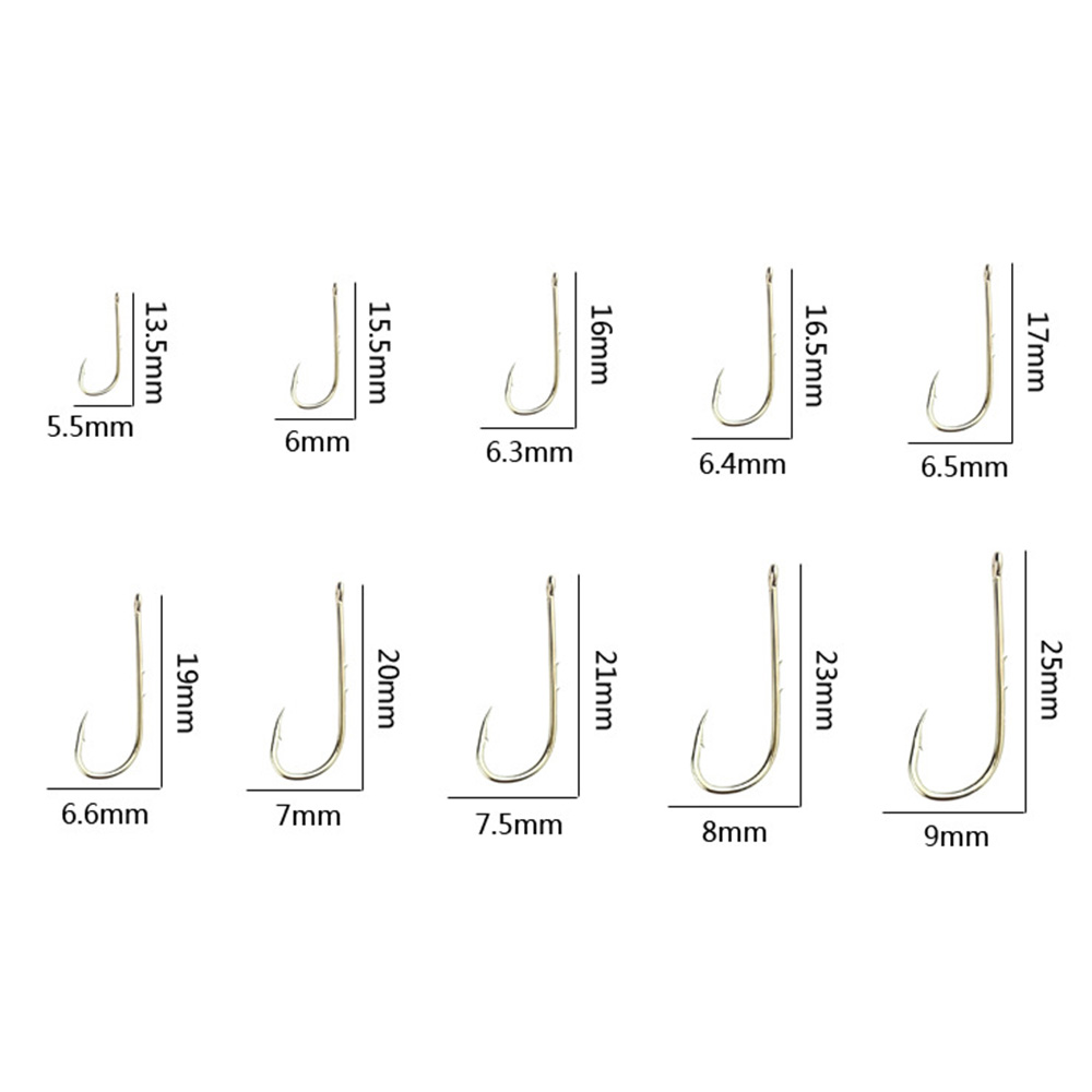50/100pcs Silver Long Handled  - Fishing Hook Barbless 评论和价格